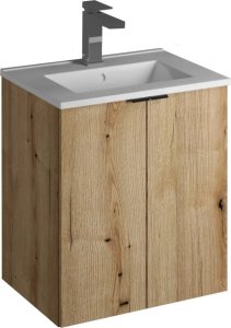 Comad Szafka pod umywalkę NOVA OAK 82-50-2D 50cm dąb coast evoke COMAD 5