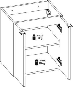 Comad Szafka pod umywalkę NOVA OAK 82-50-2D 50cm dąb coast evoke COMAD 7