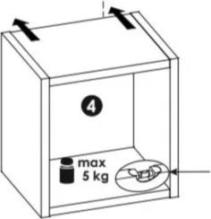 Comad Półka wisząca NOVA BLACK 83-27-Q 27x25cm czarna COMAD 4