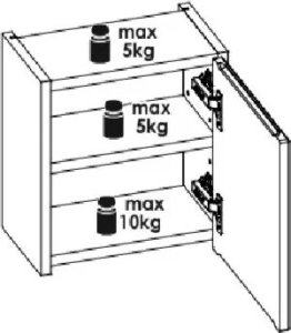 Comad Szafka łazienkowa NOVA CASHMERE 83-30-1DQ 30x30cm kaszmirowa COMAD 8