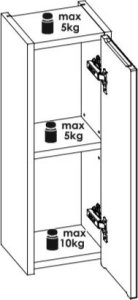 Comad Szafka łazienkowa NOVA CASHMERE 83-20-1D 20cm kaszmirowa COMAD 6