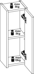 Comad Szafka łazienkowa NOVA OAK 83-20-1D 20cm dąb coast evoke COMAD 4