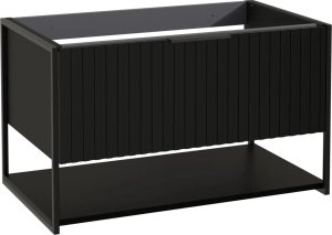 Leloup Szafka pod umywalkę TURF BLACK VINTAGE 80-1S 80cm czarna STRAMA 1