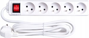 KELTIN Przedłużacz elektryczny – listwa zasilająca biała 5 gniazd 3m (40) 3