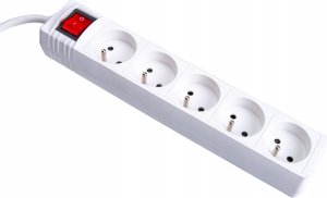 KELTIN Przedłużacz elektryczny – listwa zasilająca biała 5 gniazd 3m (40) 4