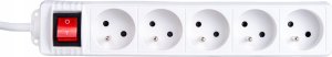 KELTIN Przedłużacz elektryczny – listwa zasilająca biała 5 gniazd 3m (40) 5