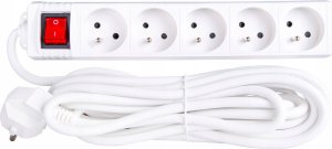 KELTIN Przedłużacz elektryczny – listwa zasilająca biała 5 gniazd 5m (40) 3