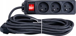 KELTIN Przedłużacz elektryczny – listwa zasilająca czarna 3 gniazda 5m (40) 3