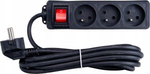 KELTIN Przedłużacz elektryczny – listwa zasilająca czarna 3 gniazda 3m (40) 3