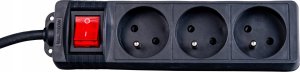 KELTIN Przedłużacz elektryczny – listwa zasilająca czarna 3 gniazda 3m (40) 4