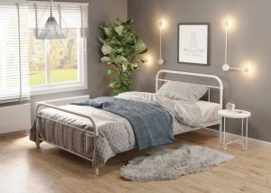 Halmar Łóżko metalowe LINDA 90x200 białe HALMAR 1