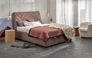 Halmar Łóżko CONTINENTAL 1 VELVET 160x200 beżowe HALMAR 1