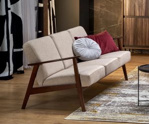 Halmar Sofa MILANO 3S beżowa/orzech HALMAR 8