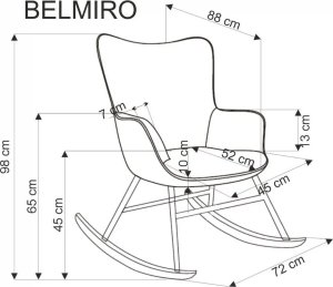 Halmar Fotel bujany BELMIRO kremowy HALMAR 11