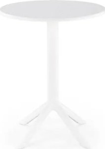 Halmar Stolik ogrodowy CALVO 60x60 biały z tworzywa PVC HALMAR 1