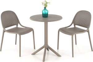 Halmar Stolik ogrodowy CALVO 60x60 khaki z tworzywa PVC HALMAR 3