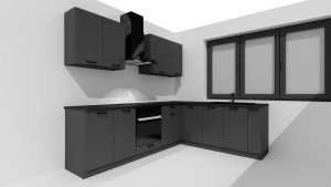 Stolkar Zestaw mebli kuchennych ANIKA 2,0x2,6 grafitowy STOLKAR 2