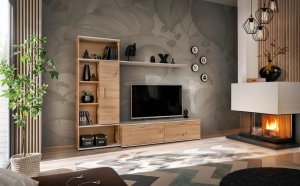ASM Meble Meblościanka ROI perla gray/dąb artisan ASM Meble 1