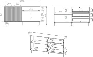 ML Meble Komoda ELLEN 2D3S kaszmir ML MEBLE 11