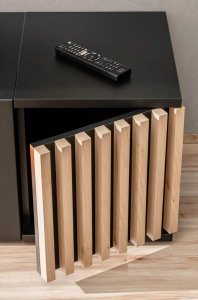 ASM Meble Szafka RTV CAMERON LED 160 hickory jackson/czarna 5