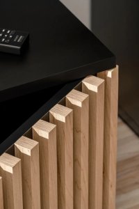 ASM Meble Szafka RTV CAMERON LED 160 hickory jackson/czarna 6