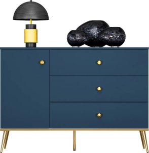 ML Meble Komoda BLU 1D3S granatowa ML MEBLE 3