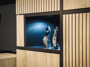 ASM Meble Komoda CROSS LED hickory jackson/czarna 6