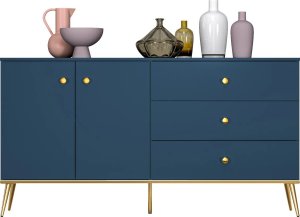 ML Meble Komoda BLU 2D3S granatowa ML MEBLE 3