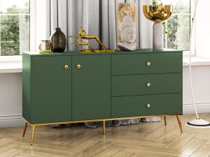 ML Meble Komoda GRIN 2D3S zielona ML MEBLE 4