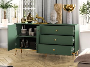 ML Meble Komoda GRIN 2D3S zielona ML MEBLE 5