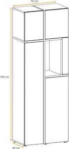 ASM Meble Meblościanka CROSS LED hickory jackson/czarna ASM Meble 6