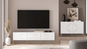 ML Meble Szafka RTV KLARA 170 biały mat ML MEBLE 17