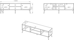 ML Meble Szafka RTV GRIN 160 zielona ML MEBLE 10