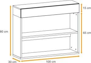 ASM Meble Szafka na buty wisząca EASY 2 czarna/dąb wotan  ASM Meble 3
