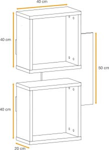 ASM Meble Półka EASY biała/dąb wotan 4