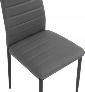 kontrast Krzesło tapicerowane nowoczesne do jadalni salonu Mark5 szare 2