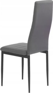 kontrast Krzesło tapicerowane nowoczesne do jadalni salonu Mark5 szare 7