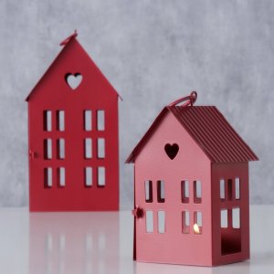 Boltze Lampion metalowy w kształcie domu, ALAMO, 14 i 25 cm 2