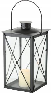 Boltze Metalowy lampion na świecę, szklane szyby, FAROL, 30 cm 1