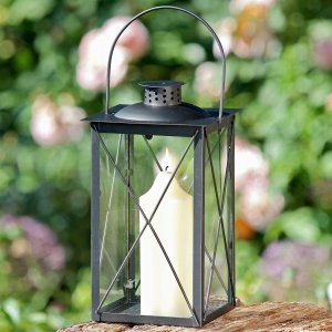 Boltze Metalowy lampion na świecę, szklane szyby, FAROL, 30 cm 2