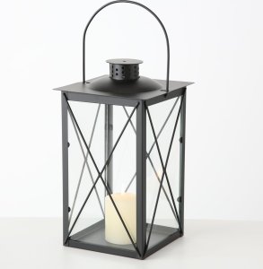 Boltze Metalowy lampion na świecę, szklane szyby, FAROL, 30 cm 5