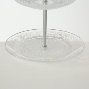 Boltze Szklana patera z dwoma poziomami, RELIEF, 28 cm 5