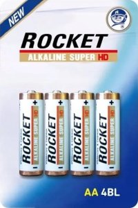 Rocket Rocket Alkaline High Drain LR6 AA elementai, 4 vnt. 1