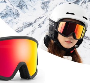 Meteor Gogle narciarskie Qunature White dla dorosłych - czarne 2