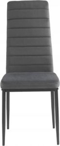 kontrast Krzesło tapicerowane nowoczesne do jadalni salonu welurowe Mark8 szare 5
