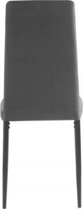 kontrast Krzesło tapicerowane nowoczesne do jadalni salonu welurowe Mark8 szare 7