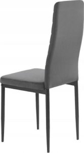 kontrast Krzesło tapicerowane nowoczesne do jadalni salonu welurowe Mark8 szare 8