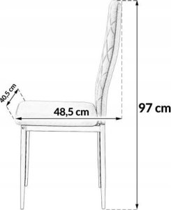 kontrast Krzesło tapicerowane nowoczesne do jadalni salonu welurowe Mark8 taupe 4