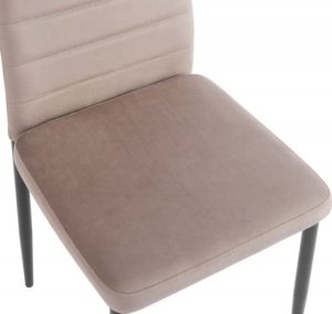 kontrast Krzesło tapicerowane nowoczesne do jadalni salonu welurowe Mark8 taupe 5