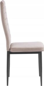kontrast Krzesło tapicerowane nowoczesne do jadalni salonu welurowe Mark8 taupe 7